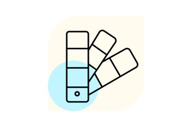 Renk İzi, vektör, piksel mükemmel, illüstratör dosyası