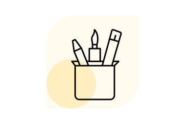 Sanat Tedarik Kutusu, vektör, piksel mükemmel, illüstratör dosyası