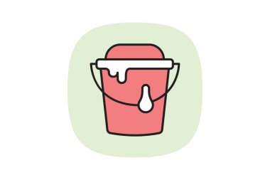 Boya Kovası, vektör, piksel mükemmel, illüstratör dosyası