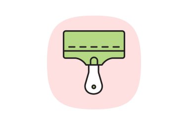 Ekran Yazdırma Squeegee, vektör, piksel mükemmel, illüstratör dosyası