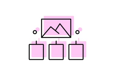 Galeri Görünümü, vektör, piksel mükemmel, illüstratör dosyası