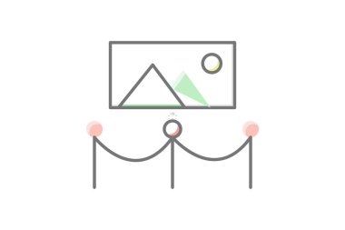 Müze Heykeli, vektör, piksel mükemmel, illüstratör dosyası