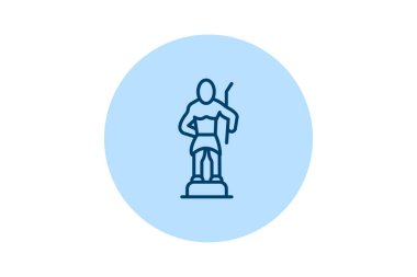 Dansçı Heykeli, vektör, piksel mükemmel, illüstratör dosyası