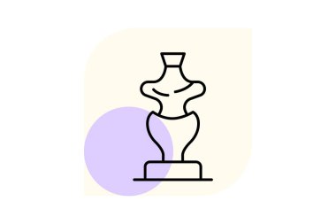 Seramik Heykel, vektör, piksel mükemmel, illüstratör dosyası