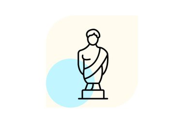 Savaşçı Heykel, vektör, piksel mükemmel, illüstratör dosyası