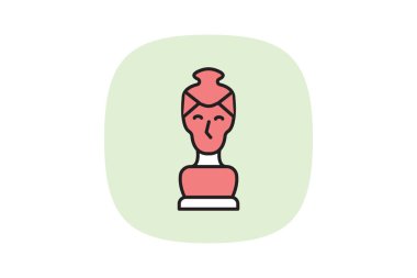 Terracotta Heykel, vektör, piksel mükemmel, illüstratör dosyası