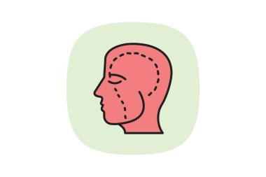 Keskin Yüz, vektör, piksel mükemmel, çizer dosyası