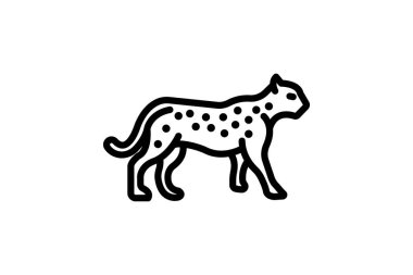 Leopar, vektör, piksel mükemmel, illüstratör dosyası