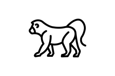 Babun, vektör, piksel mükemmel, çizer dosyası