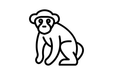 Şempanze, vektör, piksel mükemmel, illüstratör dosyası