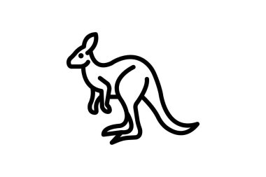 Kanguru, vektör, piksel mükemmel, illüstratör dosyası