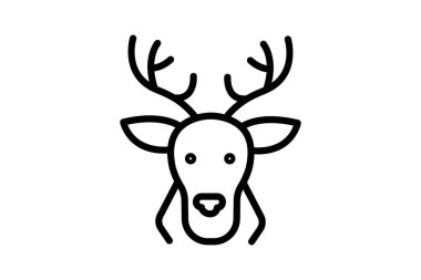 Ren geyiği, vektör, piksel mükemmel, çizer dosyası