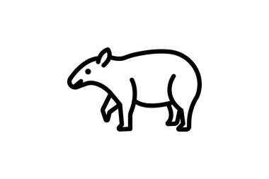 Tapir, vektör, piksel mükemmel, illüstratör dosyası