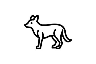 Çakal, vektör, piksel mükemmel, çizer dosyası