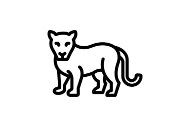 Cougar, vektör, piksel mükemmel, illüstratör dosyası