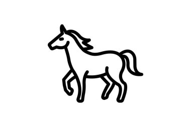 Vahşi At, vektör, piksel mükemmel, illüstratör dosyası