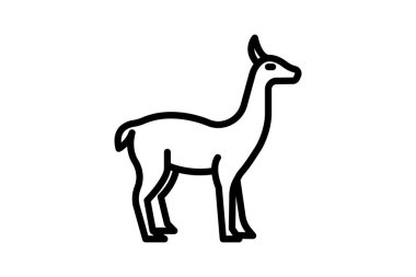 Vicuna, vektör, piksel mükemmel, illüstratör dosyası