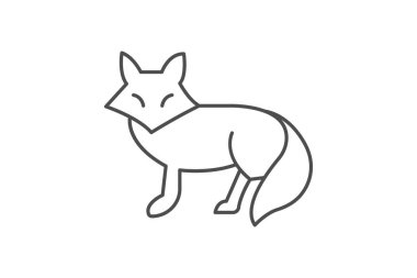 Tilki, vektör, piksel mükemmel, çizer dosyası