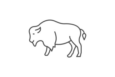 Bizon, vektör, piksel mükemmel, illüstratör dosyası