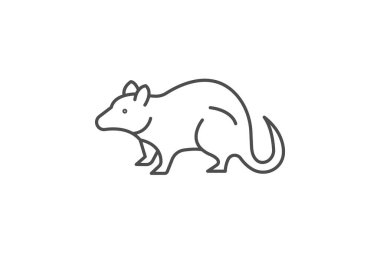 Opossum, vektör, piksel mükemmel, illüstratör dosyası