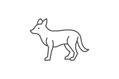 Çakal, vektör, piksel mükemmel, çizer dosyası