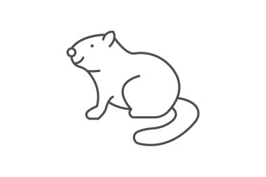 Kunduz, vektör, piksel mükemmel, illüstratör dosyası