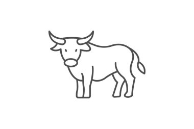 Yak, vektör, piksel mükemmel, illüstratör dosyası