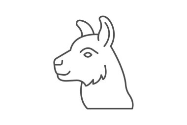 Lama, vektör, piksel mükemmel, çizer dosyası