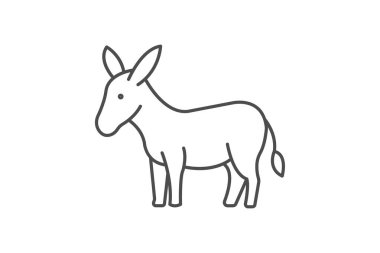 Vahşi Eşek, vektör, piksel mükemmel, illüstratör dosyası