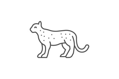 Kar leoparı, vektör, piksel mükemmel, illüstratör dosyası