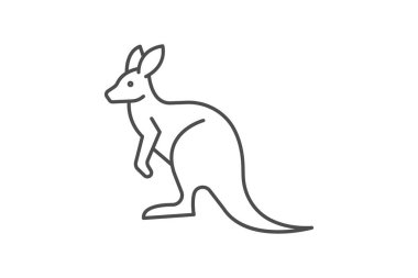 Wallaby, vektör, piksel mükemmel, illüstratör dosyası