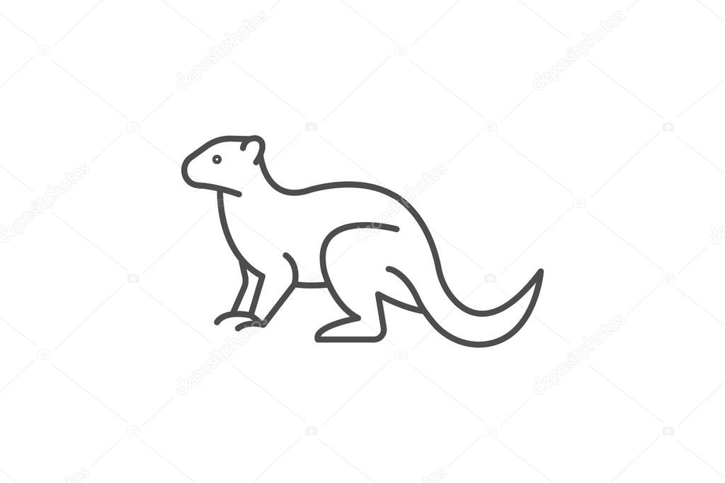 Mongoose, vector, pixel perfect, illustrator file