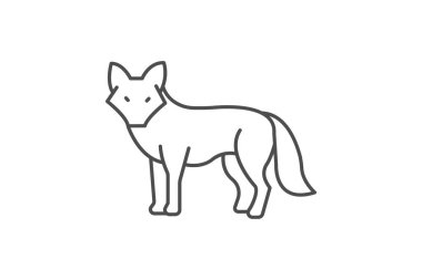 Dhole, vektör, piksel mükemmel, illüstratör dosyası