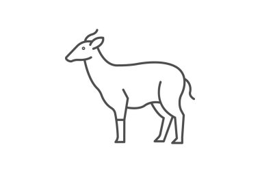 Nilgai, vektör, piksel mükemmel, illüstratör dosyası