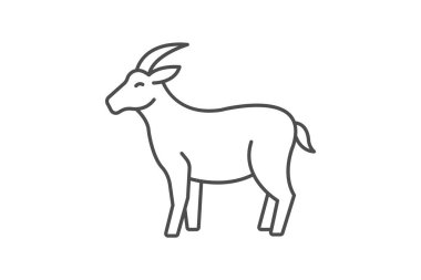 Vahşi Keçi, vektör, piksel mükemmel, illüstratör dosyası