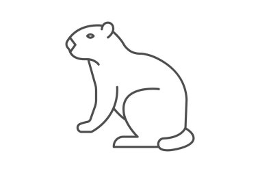 Marmot, vektör, piksel mükemmel, illüstratör dosyası