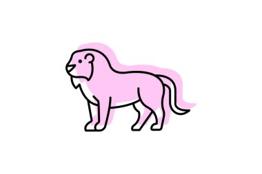 Aslan, vektör, piksel mükemmel, illüstratör dosyası