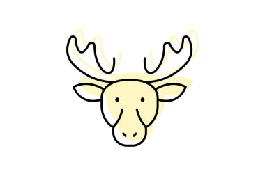 Moose, vektör, piksel mükemmel, illüstratör dosyası