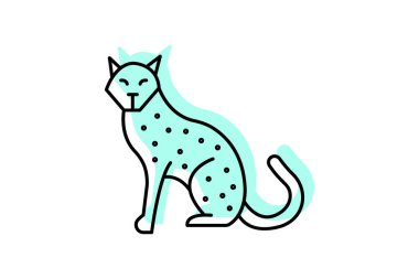 Çita, vektör, piksel mükemmel, çizer dosyası