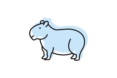 Capybara, vektör, piksel mükemmel, illüstratör dosyası