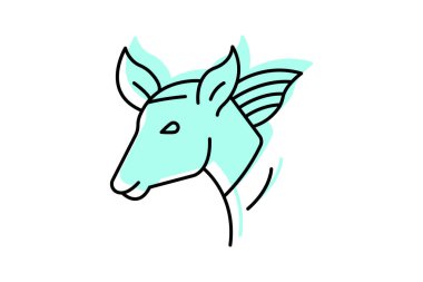 Okapi, vektör, piksel mükemmel, illüstratör dosyası