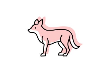 Çakal, vektör, piksel mükemmel, çizer dosyası