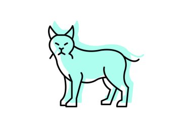 Luchs, vektör, piksel mükemmel, illüstratör dosyası