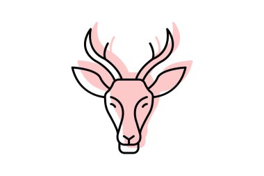 Pronghorn, vektör, piksel mükemmel, illüstratör dosyası