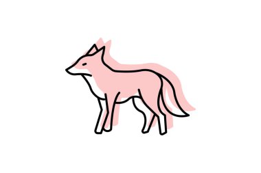 Maned Wolf, vektör, piksel mükemmel, illüstratör dosyası