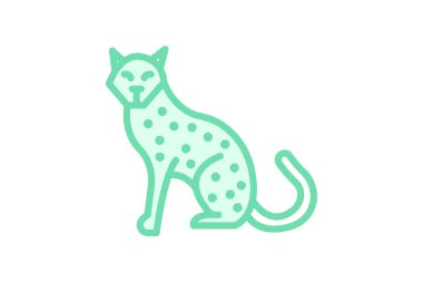 Çita, vektör, piksel mükemmel, çizer dosyası