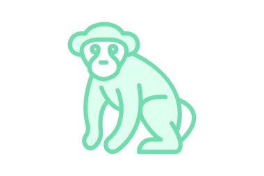 Şempanze, vektör, piksel mükemmel, illüstratör dosyası