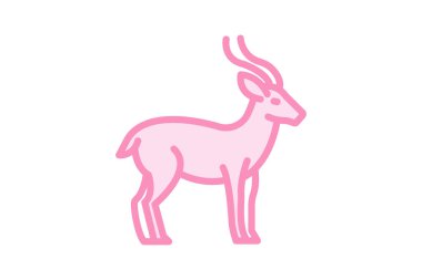 Antilop, vektör, piksel mükemmel, çizer dosyası