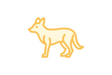 Çakal, vektör, piksel mükemmel, çizer dosyası