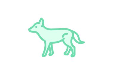 Wild Dog, vektör, piksel mükemmel, illüstratör dosyası